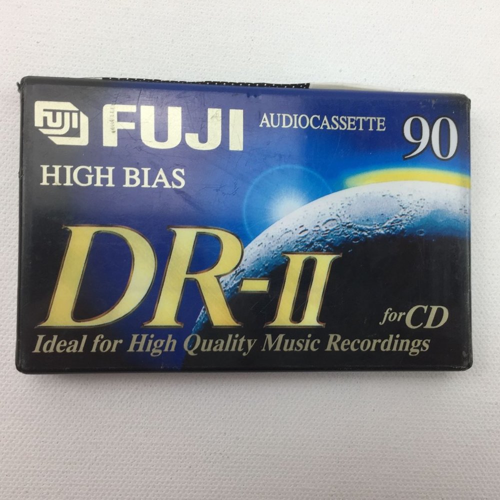 Fuji DR-II High Bias 90 Minute Blank Audio Cassette Tape NEW & SEALED